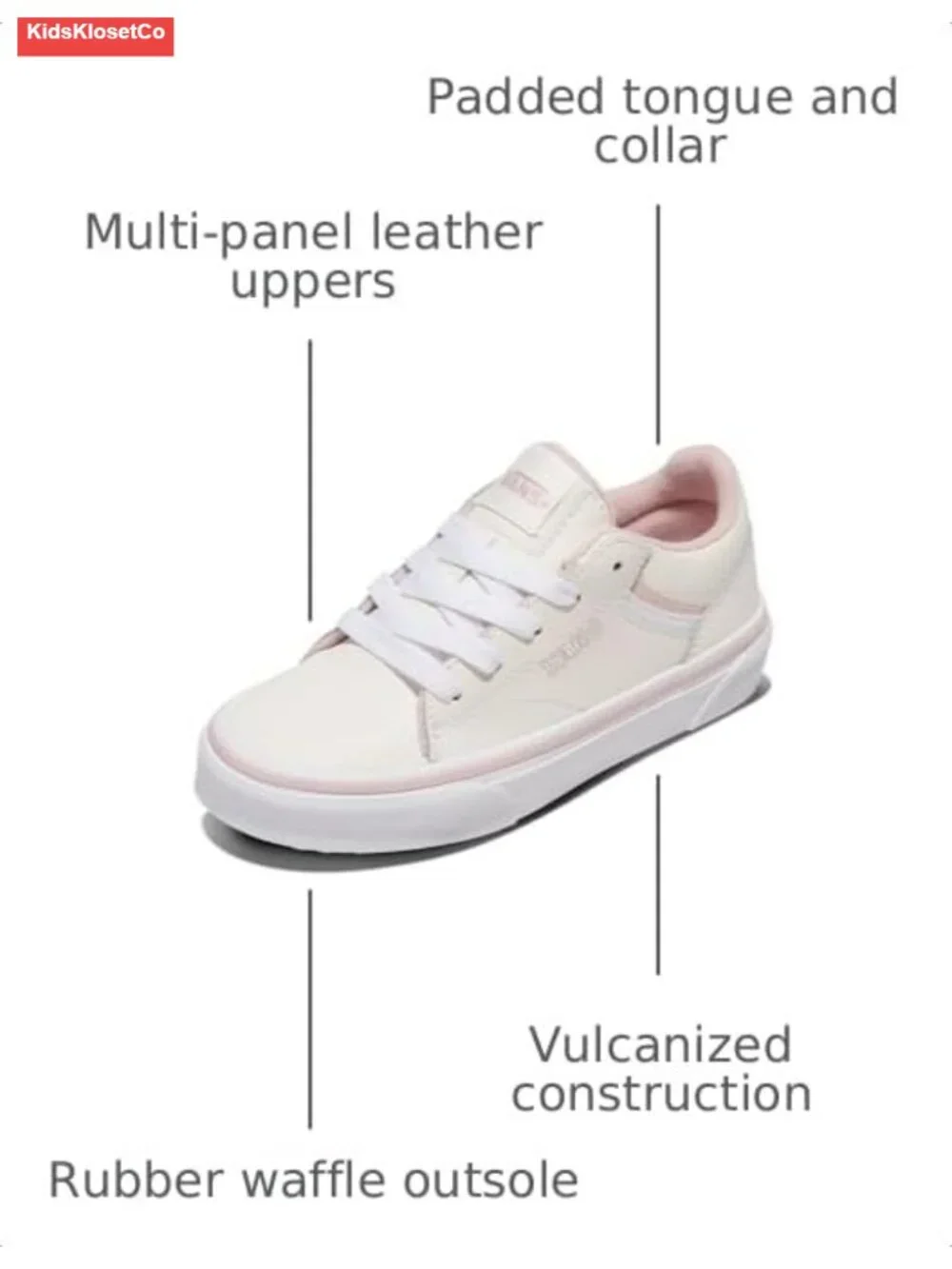 Vans Girls Seldan Retro Tennis Sneakers Leather Lace-Up